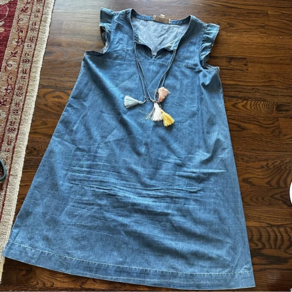 LOFT Blue Denim Chambray Dress
